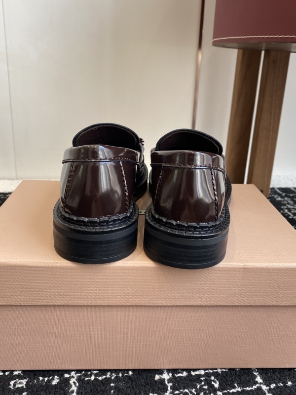 Miu Miu Mocassini Leather Loafer Flats