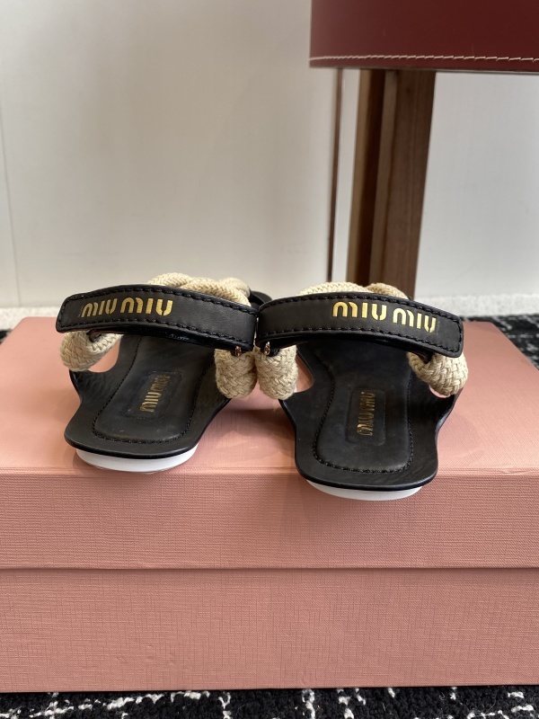 Miu Miu Open-toe Flat Sandals