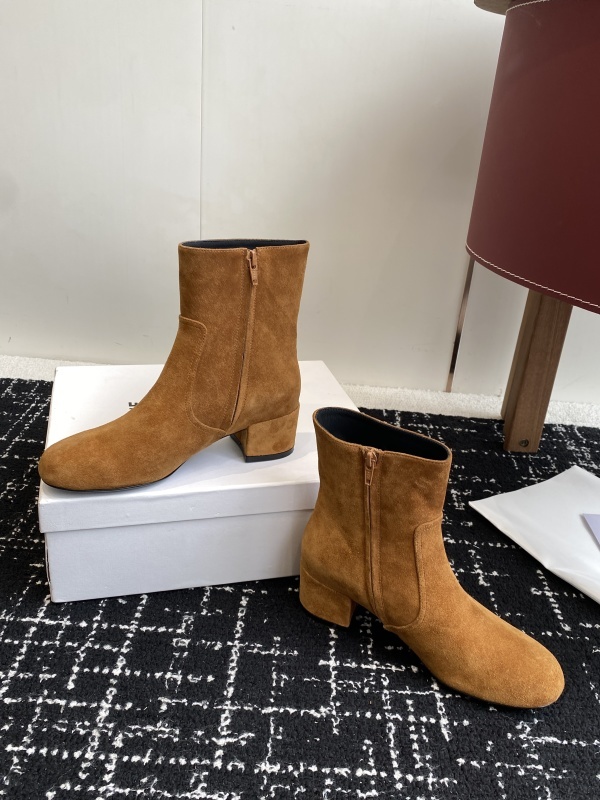 Celine Triomphe Short Boots Havana