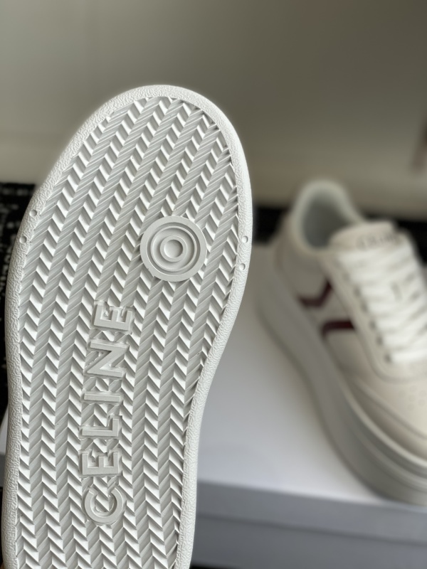 Block Sneakers with Back Triomphe and Wedge Outsole in Calfskin